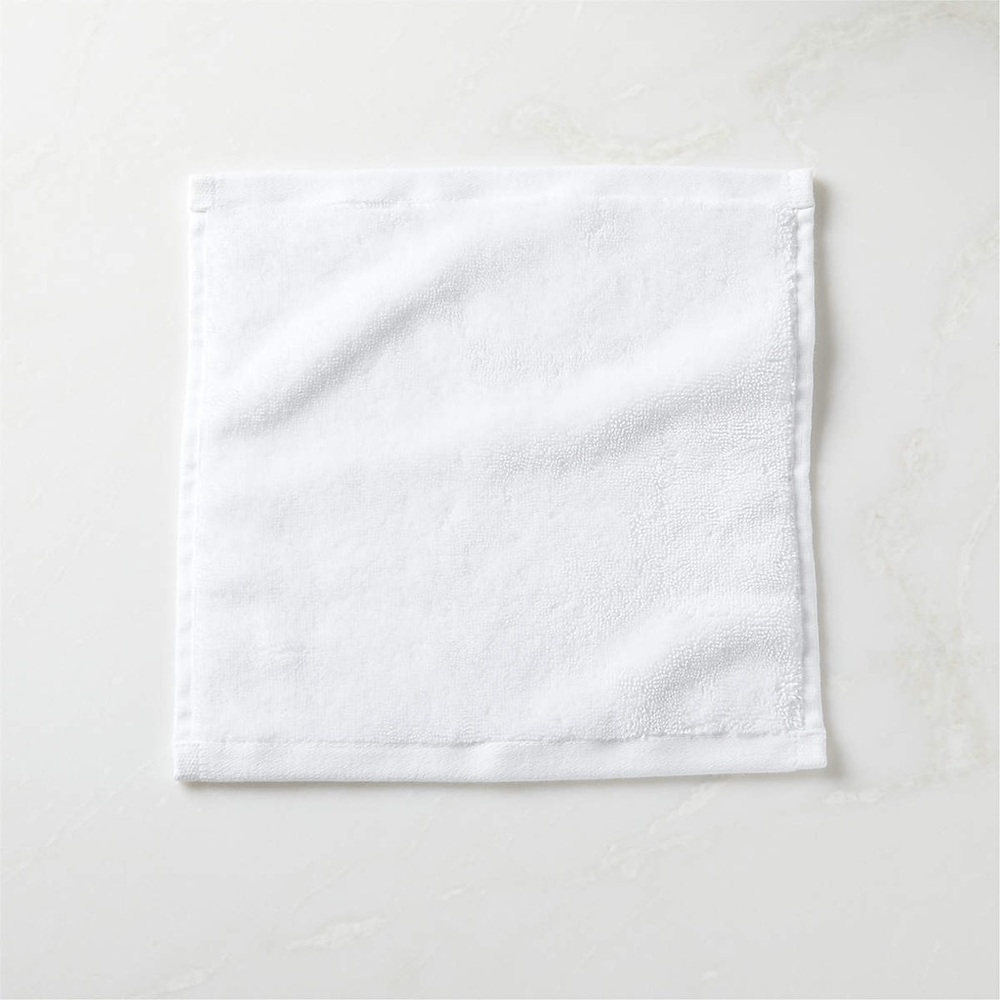 🌙 B51 - CB2 Kalani Organic Cotton White Washcloth